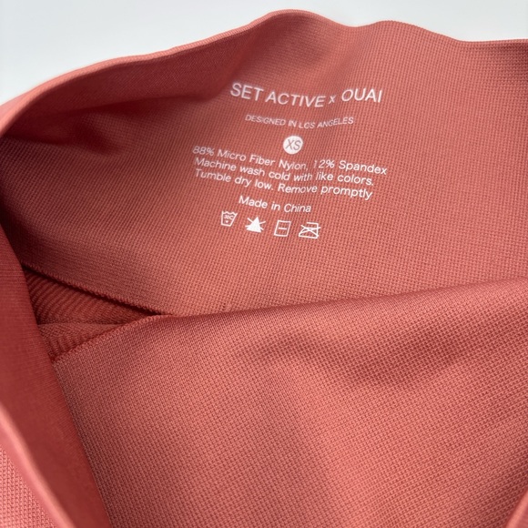 OUAI x Set Active seamless running yoga womans ribbed Melrose place Leggings - Picture 5 of 9